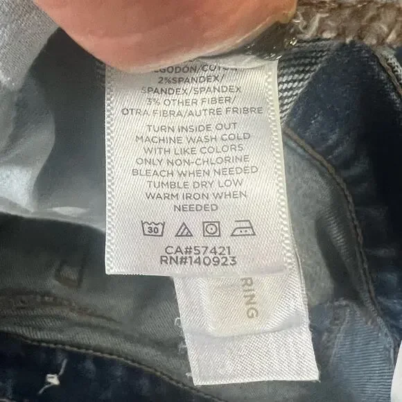 LOFT Modern Denim High Waist Skinny Ankle Jeans, Vintage Dark Wash, Size 32 / 14 - Picture 11 of 12